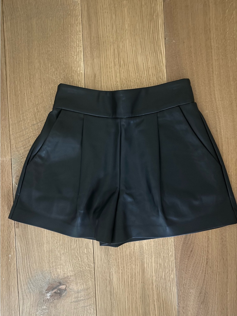 Vegan leather shorts